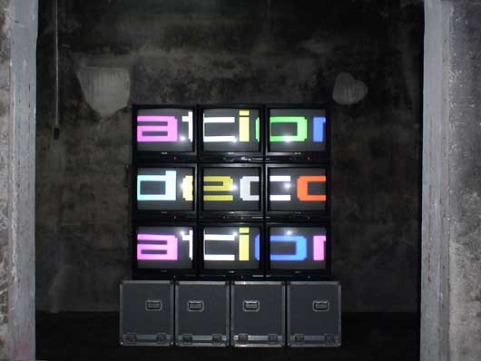 Next Visual Power Text, Video Installation by Olivier & Roeland Otten