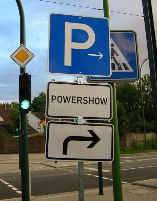 powershow sign daytime