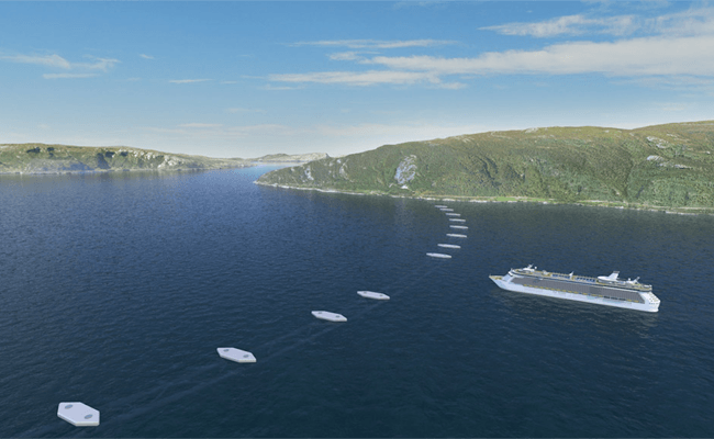 The Norwegian Public Roads Administration proposed an underwater tunnel hanging from floating pontoons from the southern city of Kristiansand to Trondheim in the north.