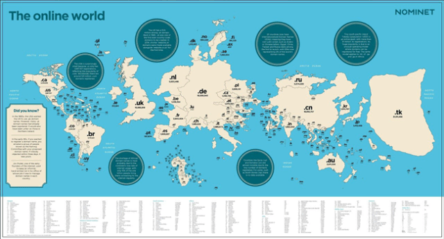 Map of the online world by country domains