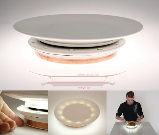 A plate that regulates the speed of eating