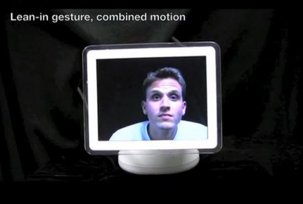 Lean Into Screen A Computer that Nods and Waves When You Do | Next Nature