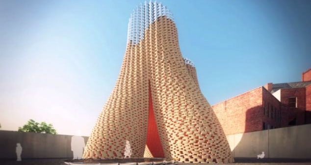 Self-Assembling Fungus Tower