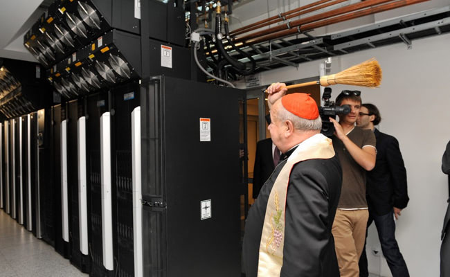 Priests Bless Server Rooms