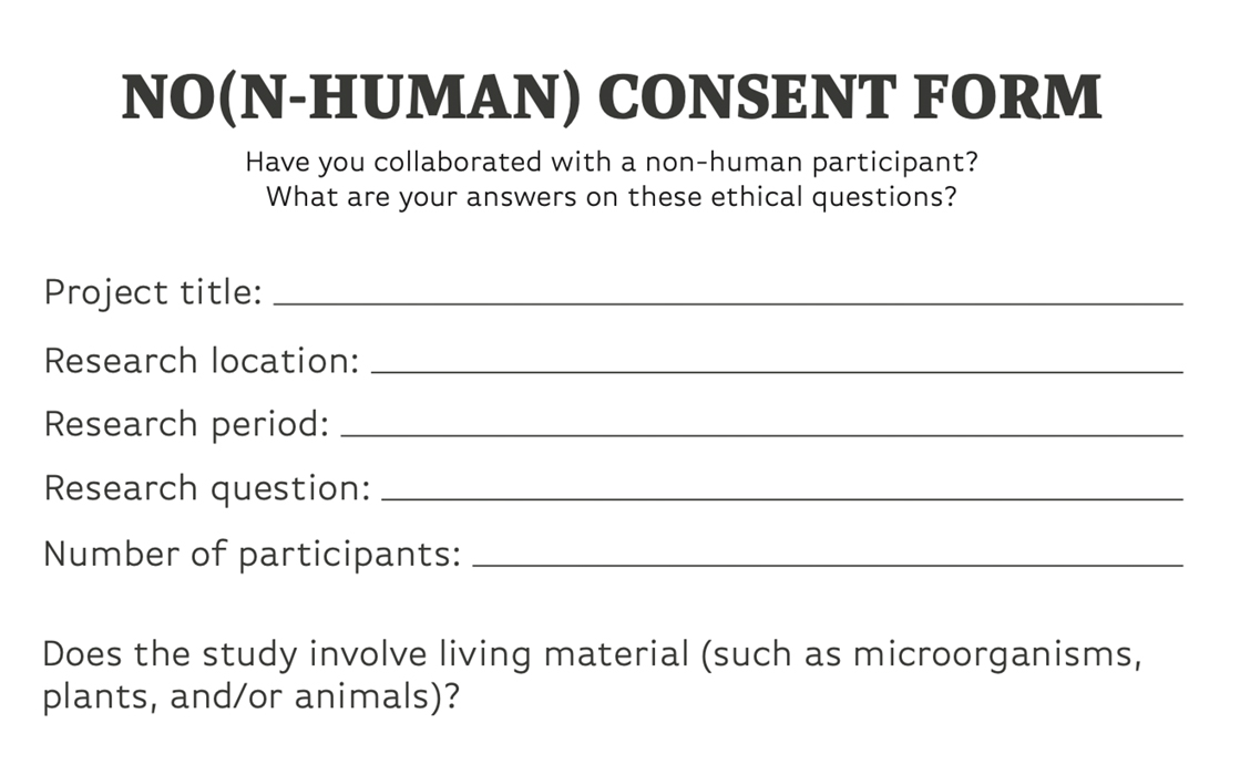 The No(nhuman) Consent Form